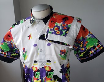 Floral Cotton Men&#39;s Short Set: Vibrant Summer Outfit