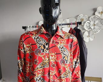 Men's Custom Tailored Satin Dress Shirt: EzyAfricanBoutique Exclusive