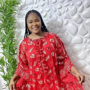Bubu en dentelle africaine : robe caftan élégante, style de mariage traditionnel