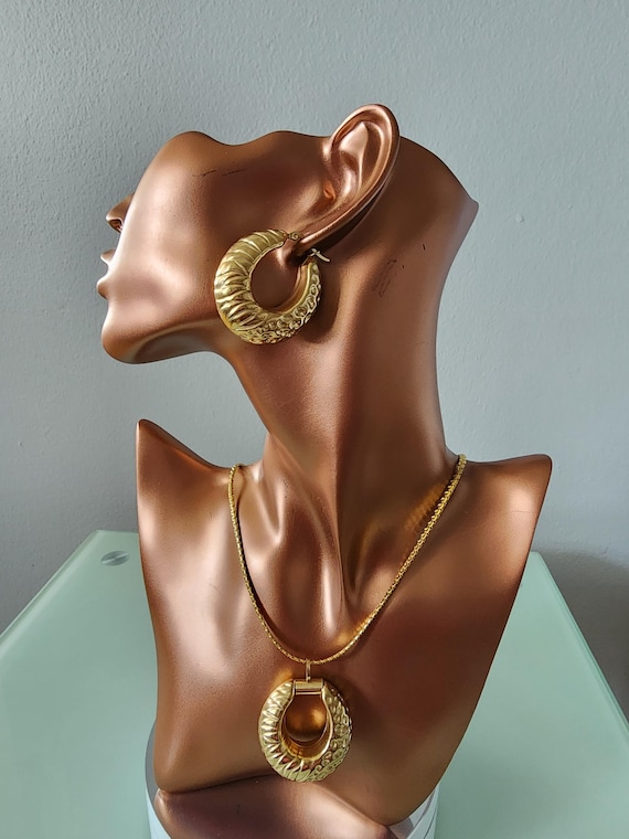 Fahion tainle teel Earring and Necklace et Bijoux En Acier