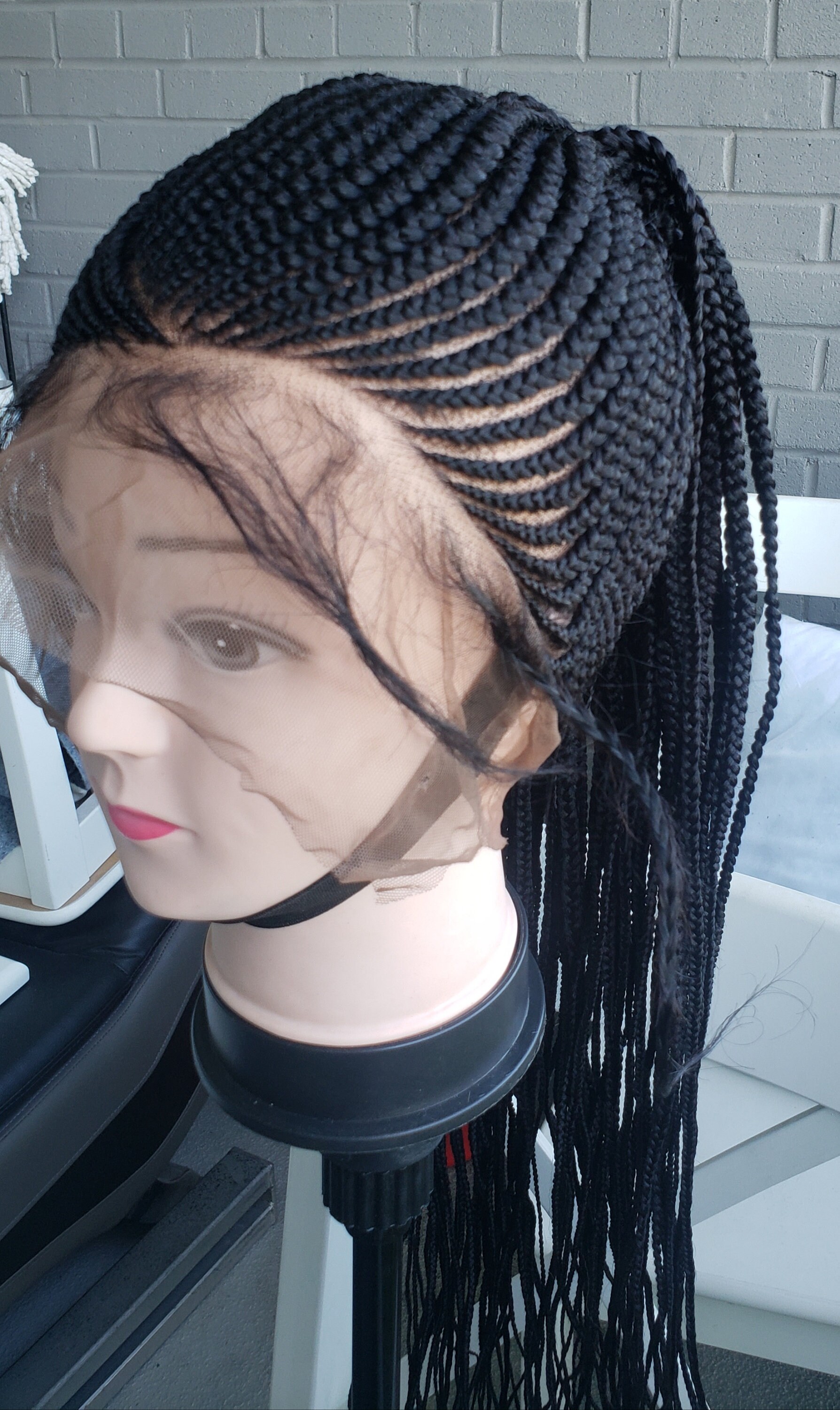 360 Lace Frontal Ghana Weaving Wigs. Hand Braided Wigs. African Braid
