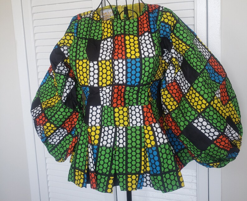 Rib Knit Peplum Blouse in Yellow