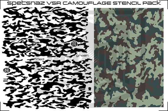 DIGITAL Camouflage Stencil Pack for Duracoat, Cerakote, Gunkote