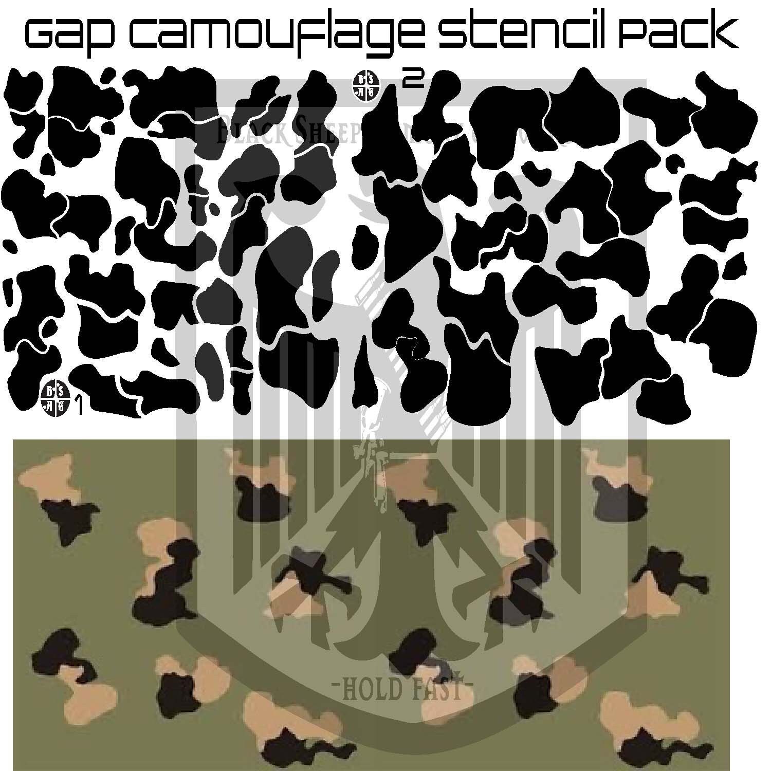 Chocolate Chip Desert Camo Stencil Pack