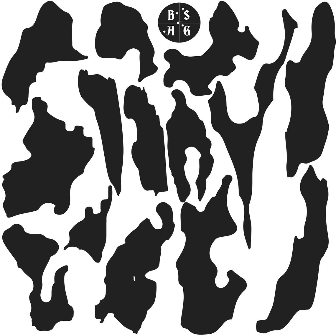 Pack of 2 Bottomland Camouflage Stencil Pattern Printed on Etsy