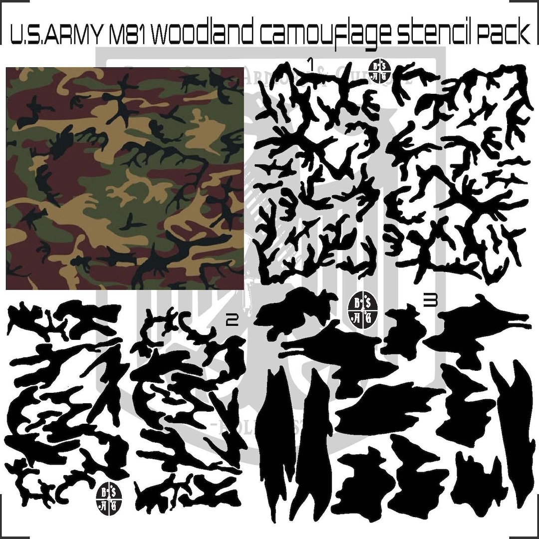 printable woodland camo stencil
