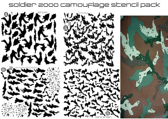 VIAS Camouflage Stencil Pack for Duracoat, Cerakote, Gunkote