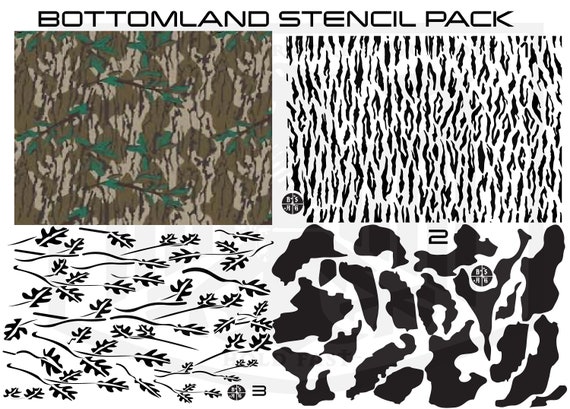 3 Piece Camouflage Stencil