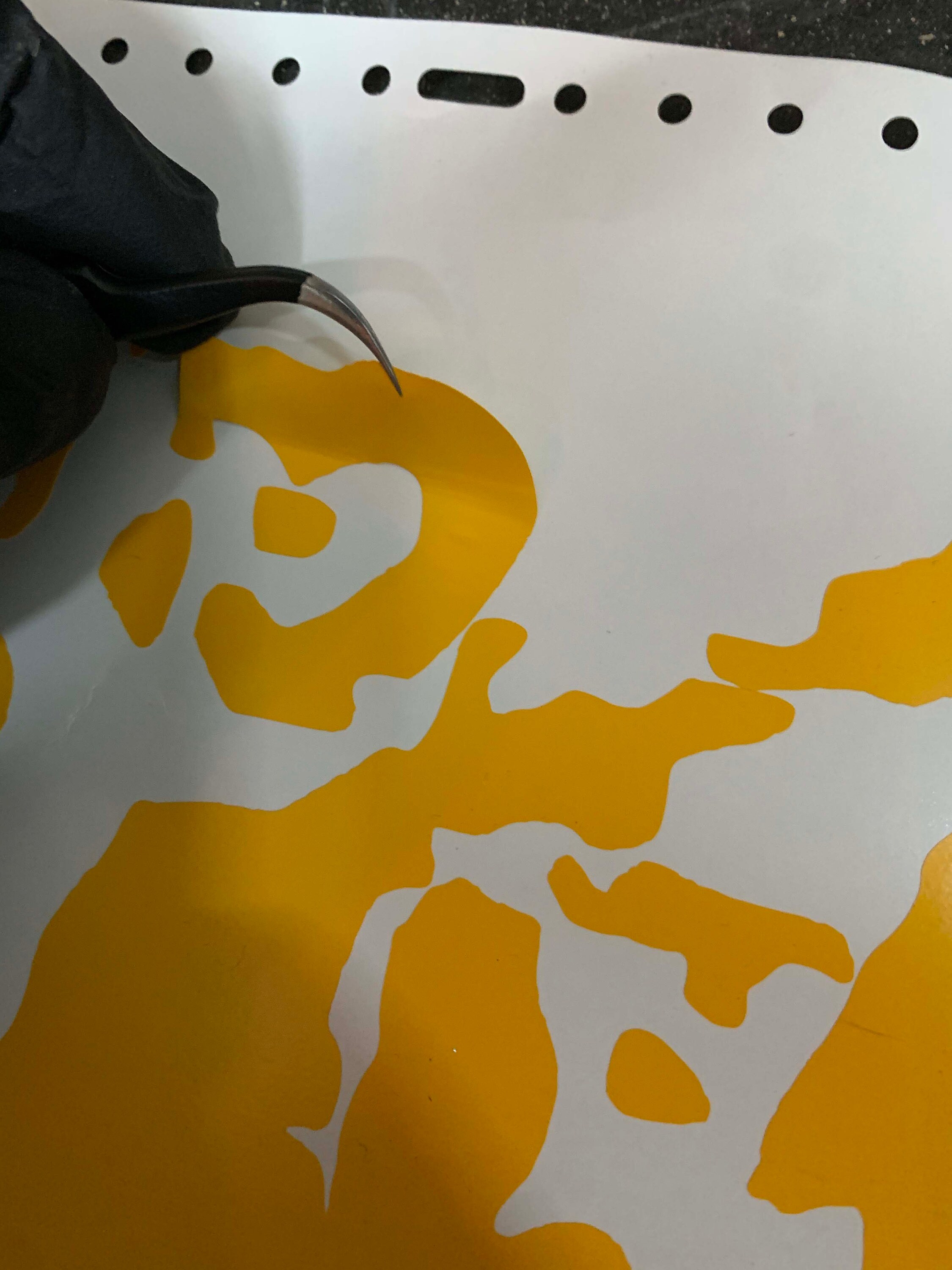 Gap Camouflage Stencil Pattern Printed on Avery High Heat