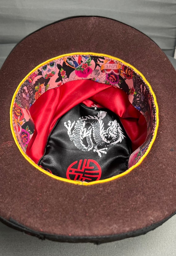 Vintage Rare Hat, High Bowler Western Cowboy Distressed. - Etsy display picture 1