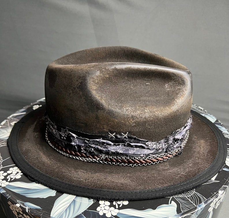 Distressed Hat Vintage Rare, Custom Fedora. - Etsy