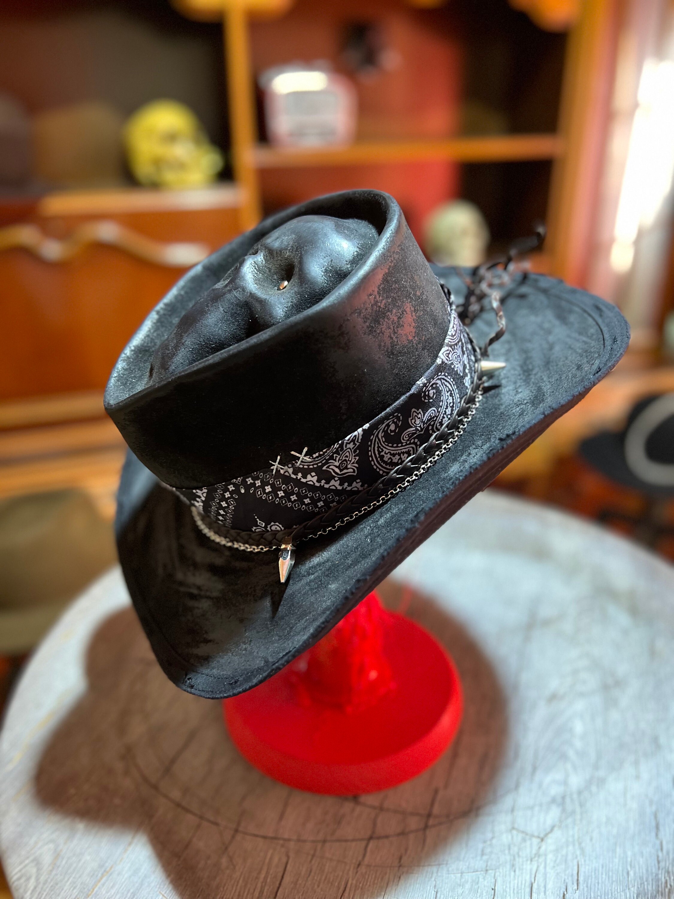 Chapeau Argent Fait Main Vintage - Style Kuchi, Afghanistan, Occasion, Taille S