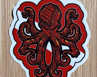 Poly 4" Tako with dive flag or without. Laminated glossy