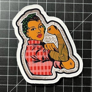 4&quot; Poly tattooed Rosie da Riviter glossy Sticker