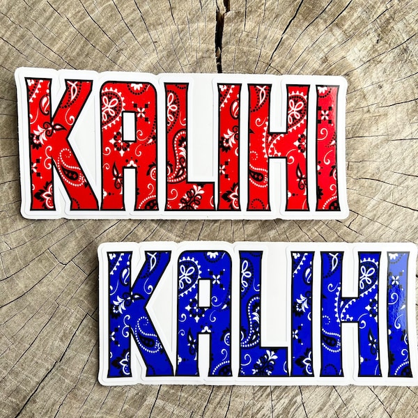 6” Red or blue Bandana filled Kalihi