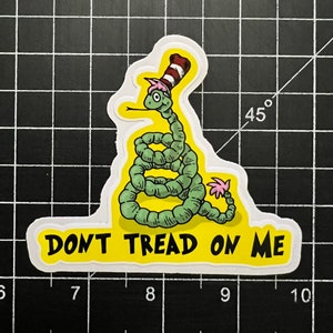Funny Cartoon Don’t Tread On Me 3x3.5”