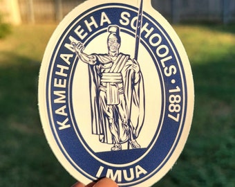 Kamehameha Schools regular and poly filled 4x2" Sticker