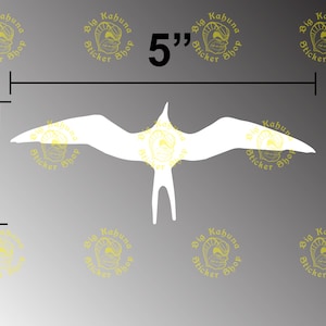 5x2&quot; Hawaiian I&#39;wa Bird in flight Vinyl Sticker