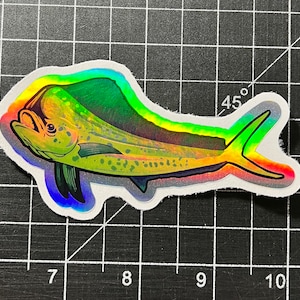 Holographic Mahi Mahi 4x2”