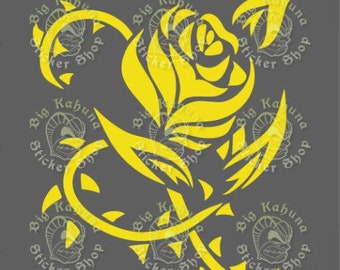 SVG of a rose tattoo
