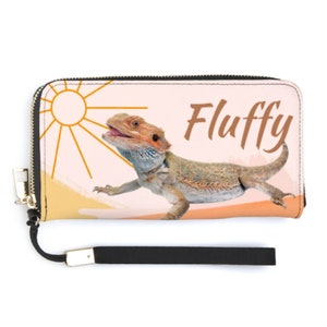 Regalo personalizado para mascotas - Billetera para mujeres - Regalo personalizado para dragones barbudos - Personalice con sus fotos y diseño de mascotas