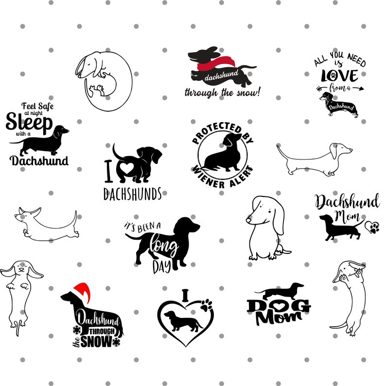 Dachshund SVG Bundle Wiener Dog Svg Bundle Dachshund Paw Etsy