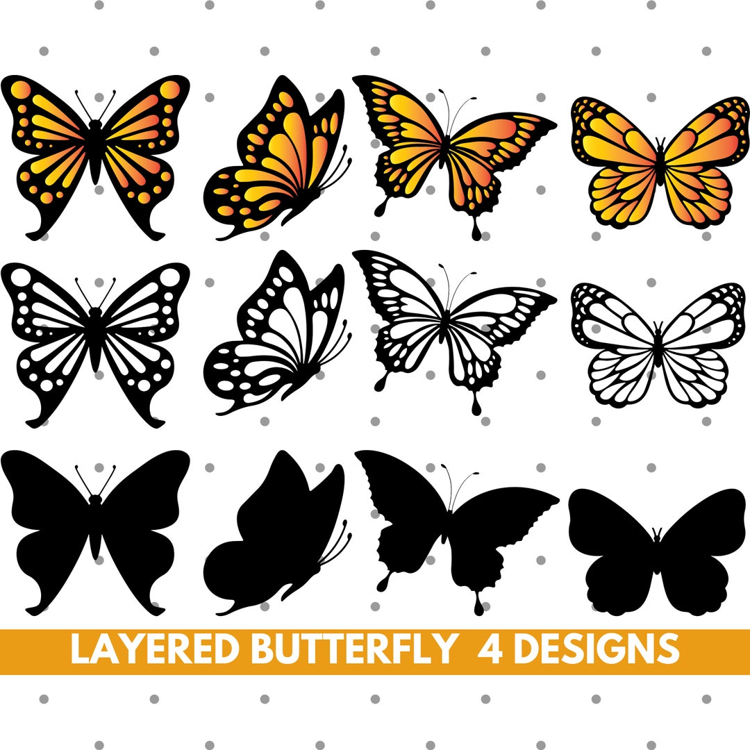 Layered Butterfly SVG Bundle Butterfly SVG Butterfly - Etsy