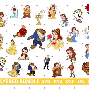 Beauty and the Beast SVG, Belle svg, Beast svg, Princess svg,  Beauty and the Beast Clipart Cricut Instant Download