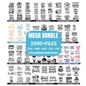Mega SVG Bundle 2500 Files Huge SVG Bundle Svg Files for - Etsy Australia