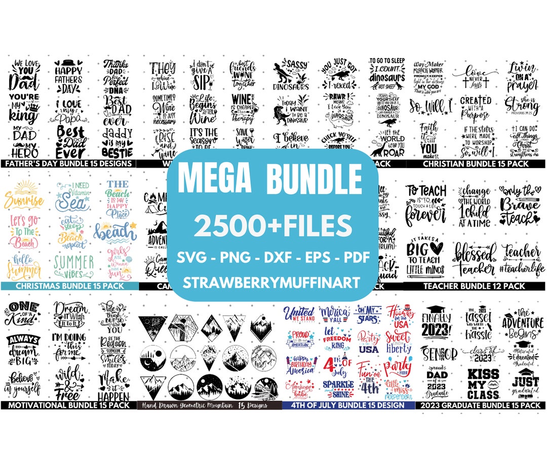 Mega SVG Bundle 2500 Files Huge SVG Bundle Svg Files for - Etsy Australia