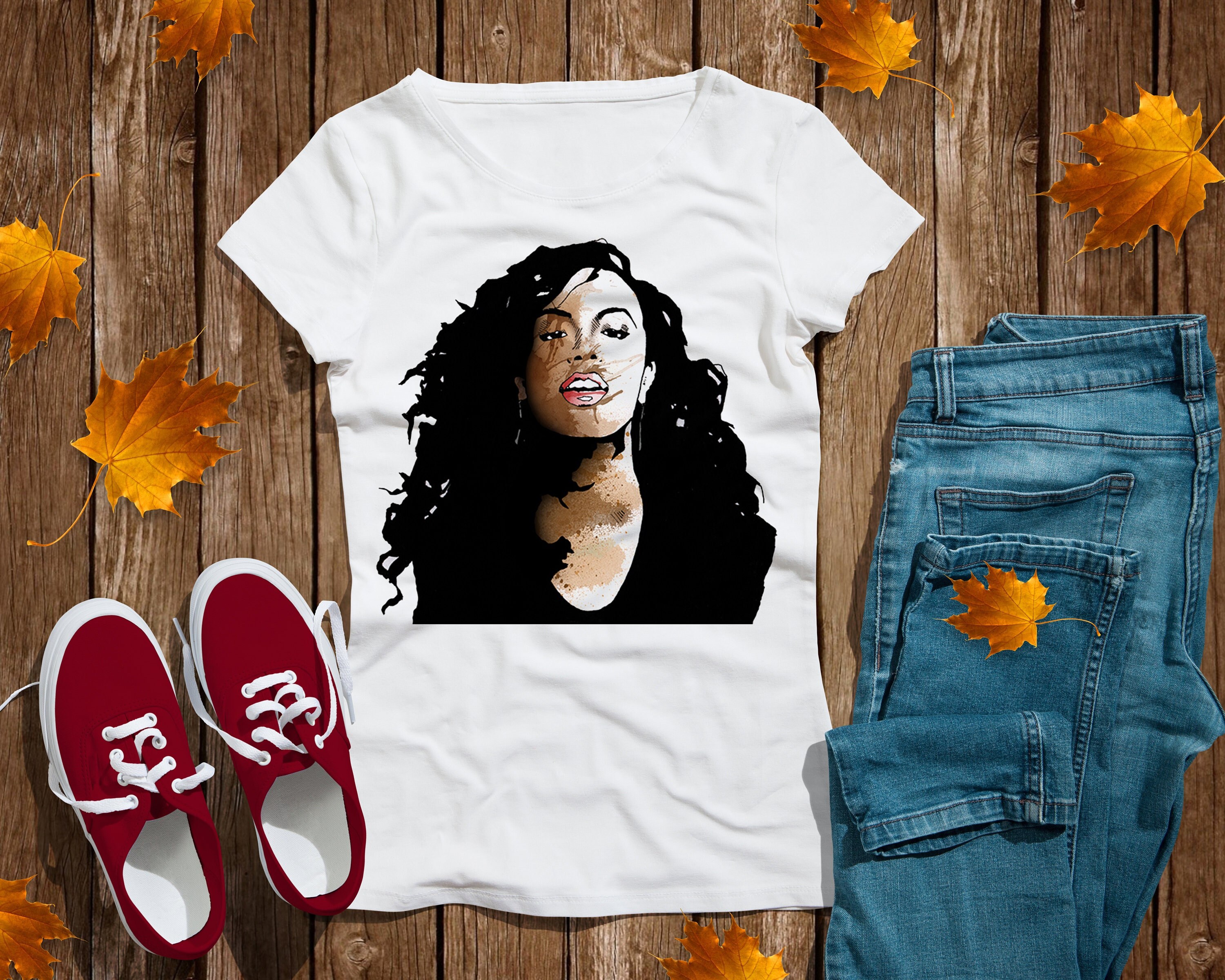 Aaliyah Shirt, Throwback Artist Tee, 90s Vintage Style Aaliyah Bootleg Rap