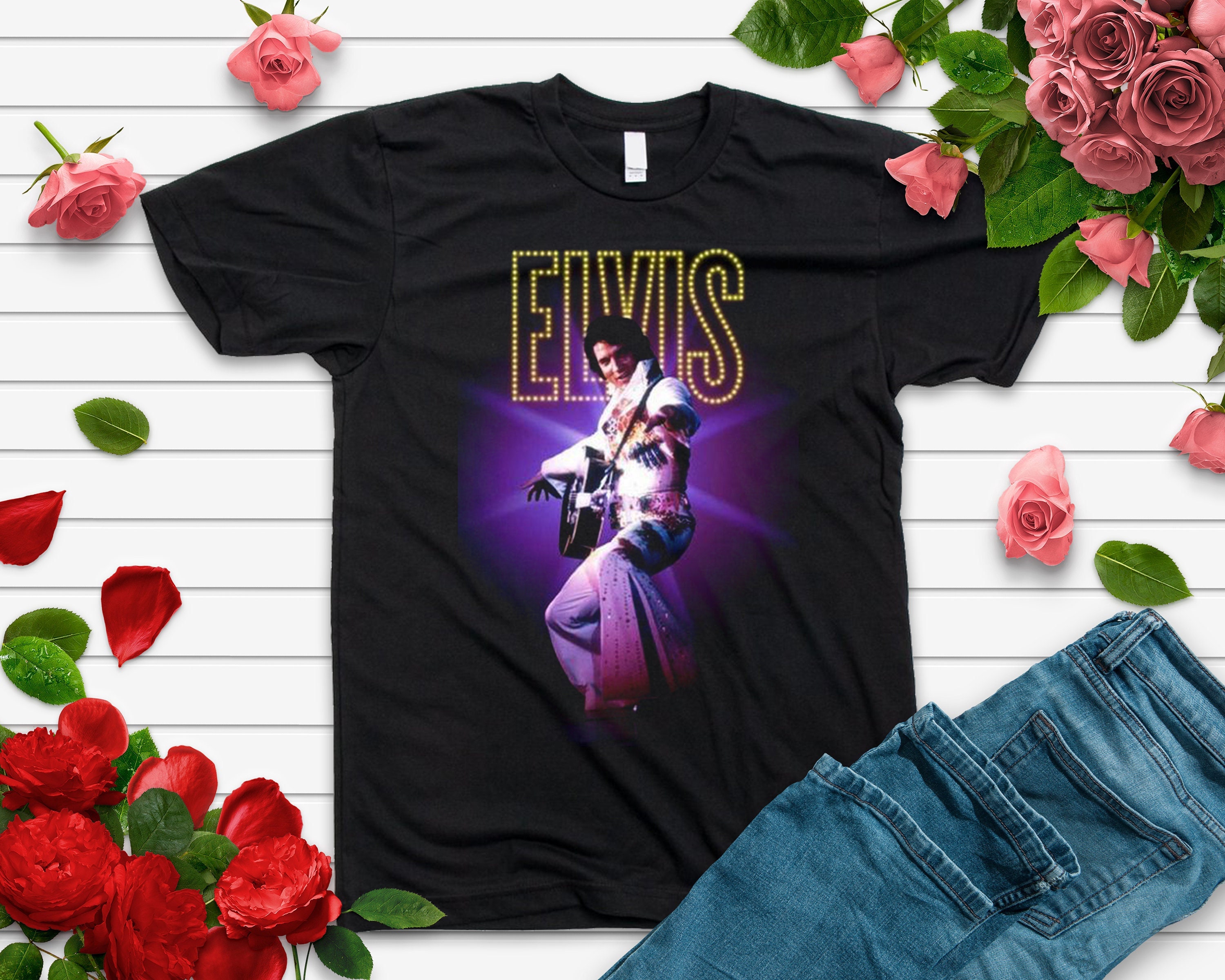 Discover Elvis Presley Dancing Star Rock Music T-Shirt, Elvis Presley Shirt, Elvis Presley Retro Shirt, Elvis Presley Lovers Shirt