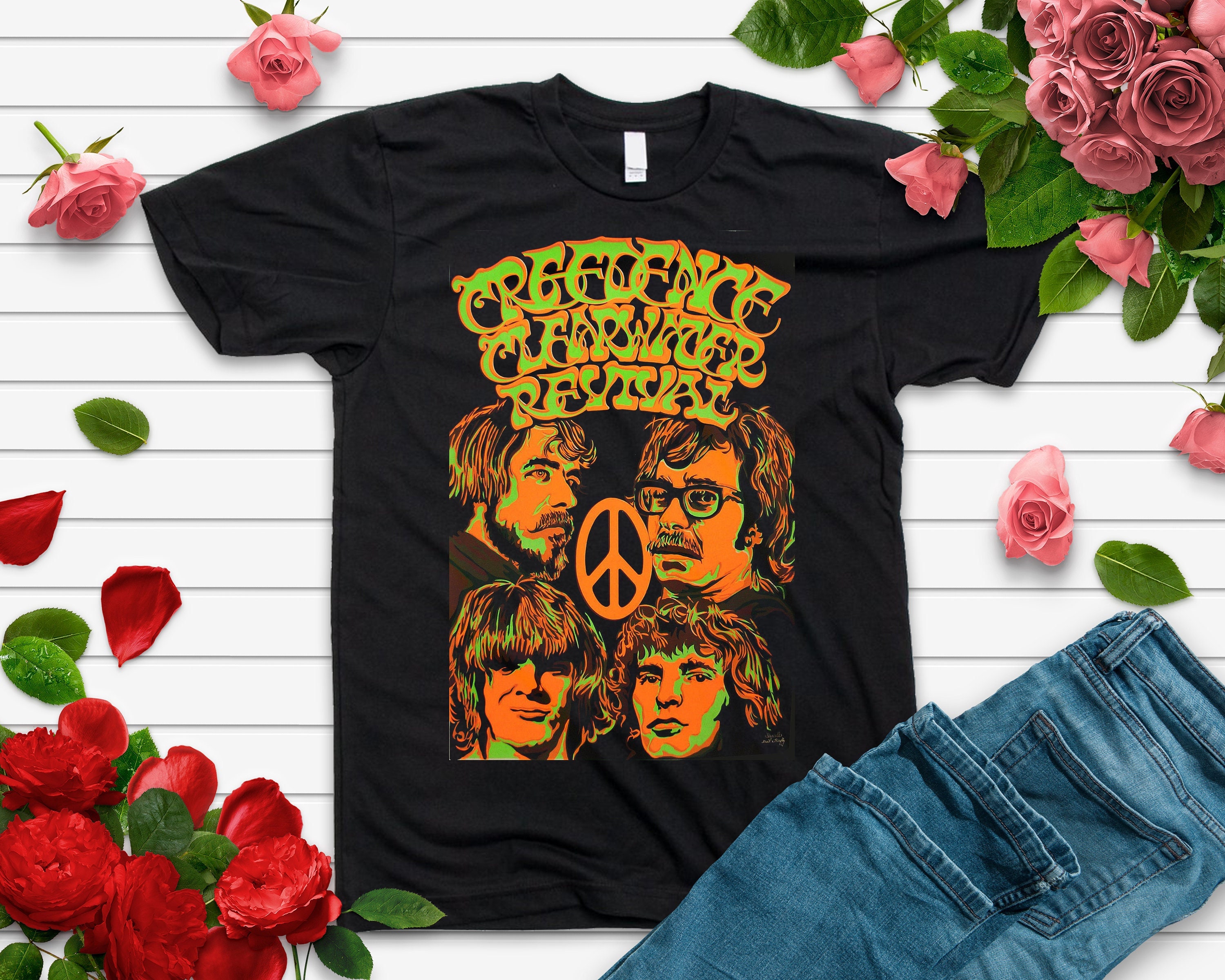 Creedence Clearwater Revival T-Shirt, Green River Creedence Clearwater Revival Rock and Roll