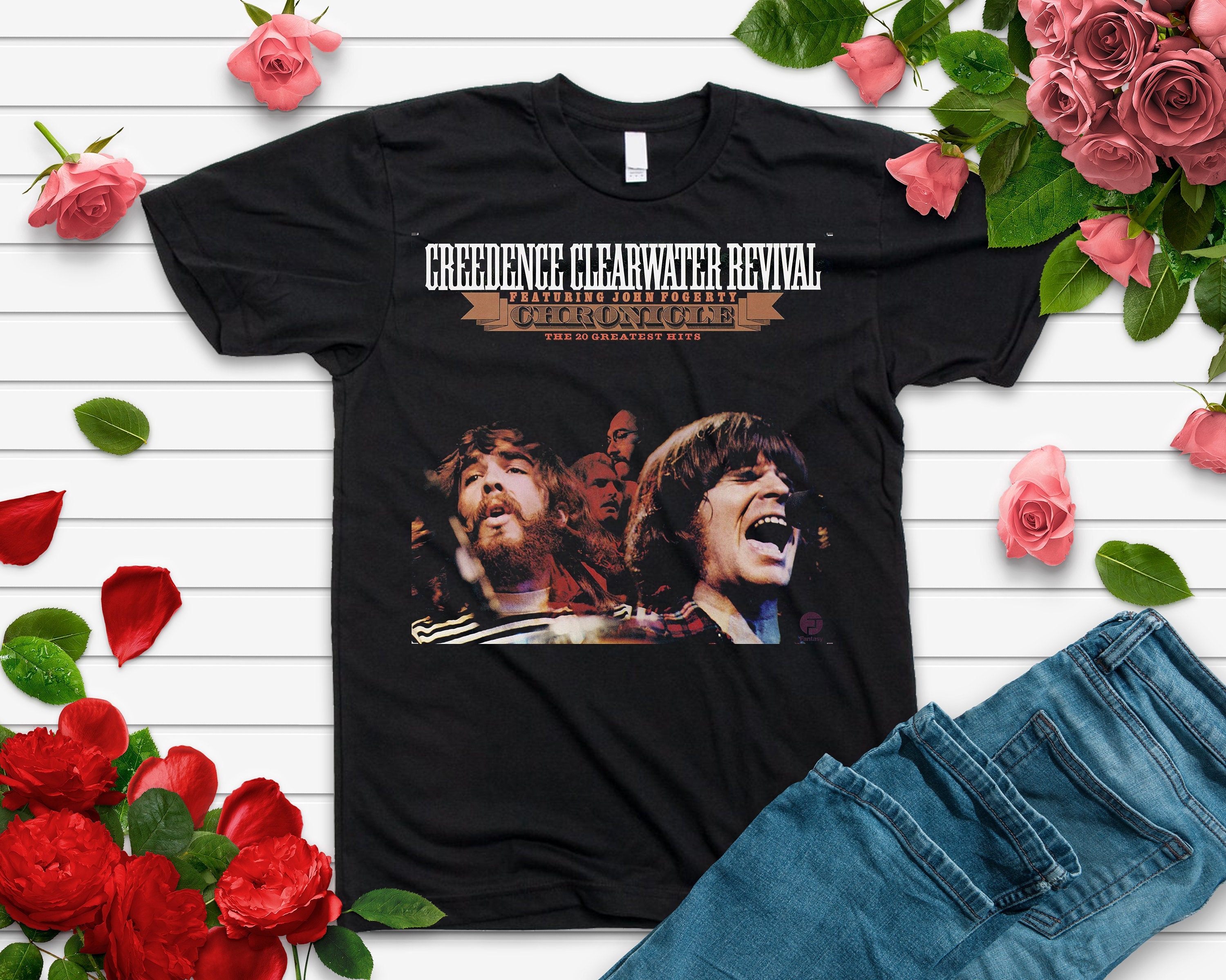 Discover Creedence Clearwater Revival Band Retro Vintage T Shirt