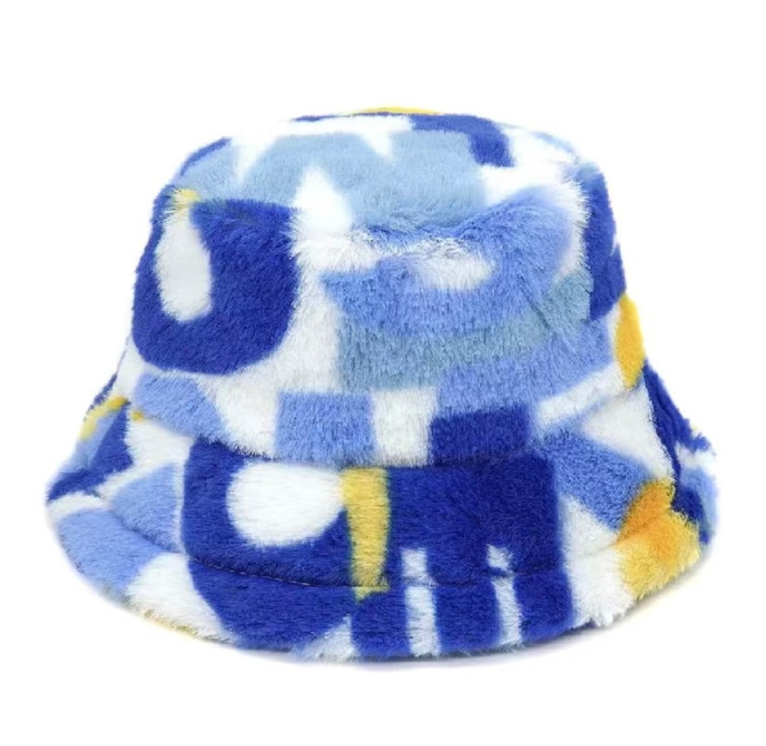 Trendy Print Fuzzy Bucket Hat Etsy