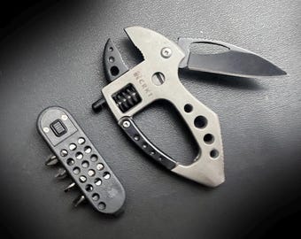 CRKT Knife Guppie Multi-Tool, Bit Set & LED light and Belt Clip