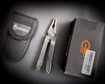 Gerber Multiplier Multi Tool Black Stainless Steel USA Camping Pliers Knife Sheath