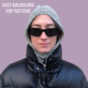 Easy balaclava knitting pattern for sentro or addi express kingsize circular knitting machine. Sizes S M L