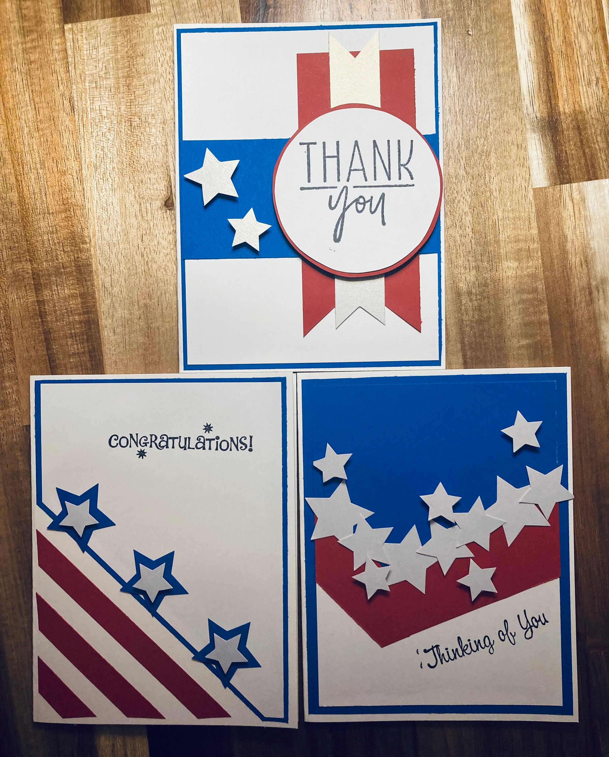Patriotic Greeting Card Pack of 9 Thank You - Etsy