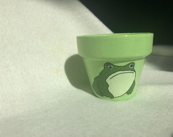 Miniature Grumpy Frog Flower Pot