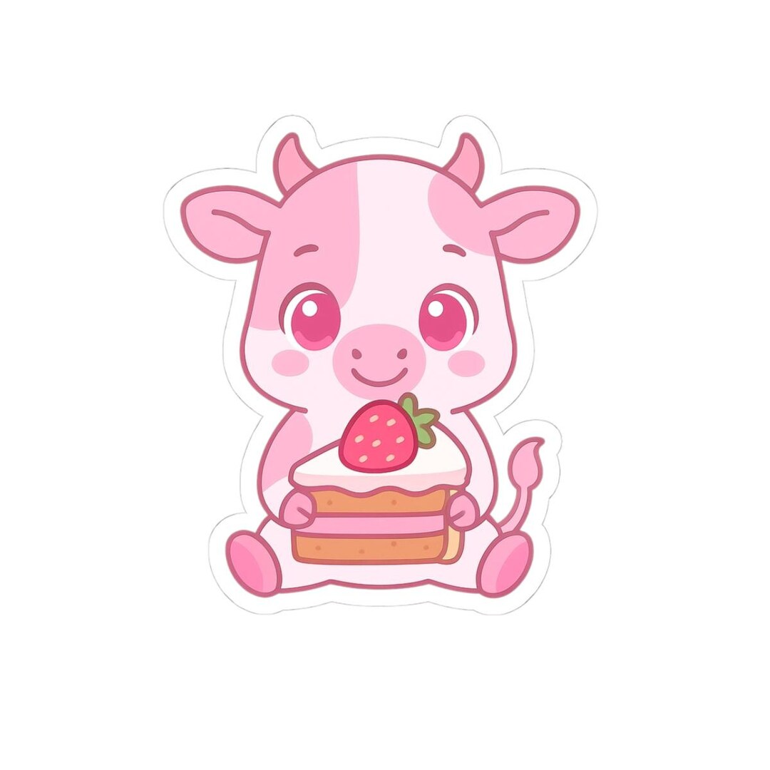 Strawberry Shortcake Cow 3inch Sticker - Etsy