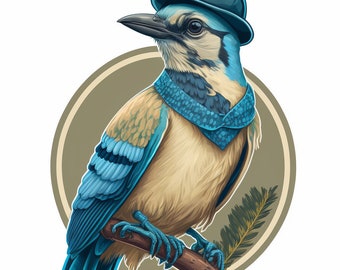 Blue Jay, Accessories, Blue Jay Winter Hat And Stickers