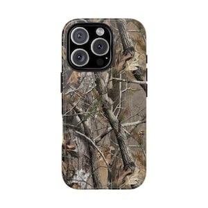 MIKE Jagd Camo iPhone Hülle | Trendiges echtes Baummuster für Angeln & Outdoor | Schutzhülle für iPhone Geschenk für ihn | Jagdmuster