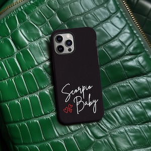 Capa protetora resistente para celular, signo astrológico de bebê escorpião, para menina, signo astrológico de nascimento, para menina, iPhone 14/13/12/11/X/8