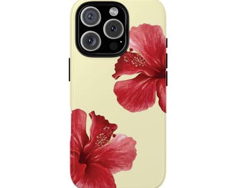 SALLY Gelbe tropische Hibiskus-Schutzhülle - Sommer Hawaiian Girly ästhetic, tropical Trendy, Island Girl, Stilvolle iPhone-Abdeckung