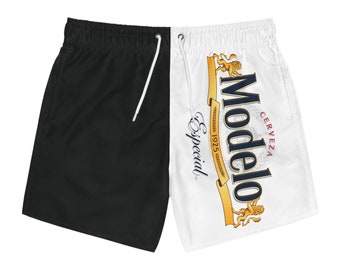 Modelo Especial Beer Swim Trunks, Summer Swim Shorts, Men's Bathing Suit, Stylish Swim Pants for Pool & Beach Fun