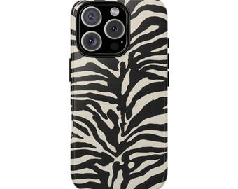 CARMEN Schutzhülle mit Zebra-Print - IT-Girl-ästhetik, niedlich, coole Mädchen-Vibe, trendige, stilvolle, exotische iPhone-Abdeckung