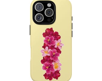 KAI yellow tropical hibiscus flowers Protective phone case - island girl Hawaiian summer vacation Trendy Cute Summer floral iphone cover