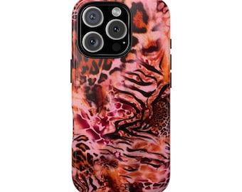 GABBI exotic Animal Print trendy leopard print & tiger stripe stylish cool girl it girl fashion unique Protective Phone Case iphone cover