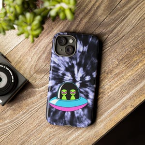 ufo tie dye ufo alien Stern Mädchen Weltraum Sterne Galaxie Rave Mädchen Club Mädchen Schutz Handytasche Star Lover Trendige niedliche Girly iPhone Fall Bild 6